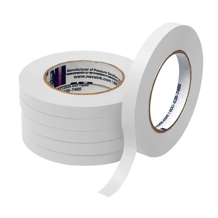 Nevs 1/2" wide x 60yd White Labeling Tape T-050-White